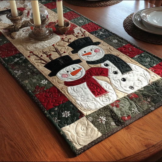 Frosty Pathway Quilted Table Runner NCU0TP0058