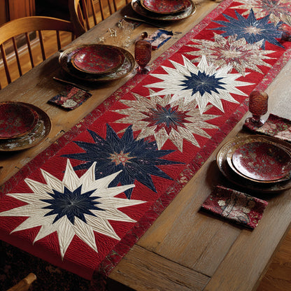 Frosty Snowflake Quilted Table Runner NCU0HNH362