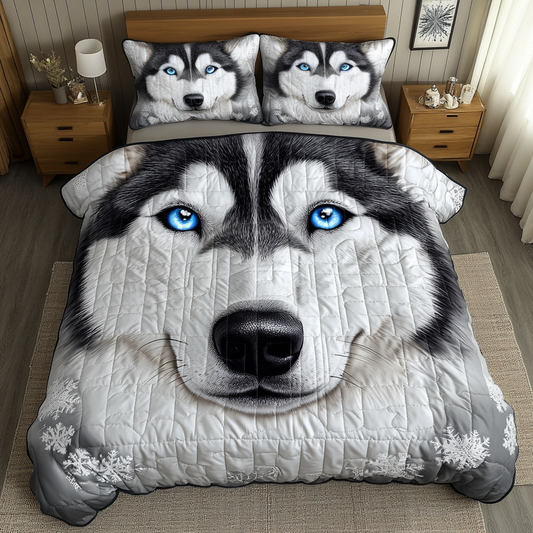 Frosty Trails 3-Piece Quilted Bedding Set NCU0NL042