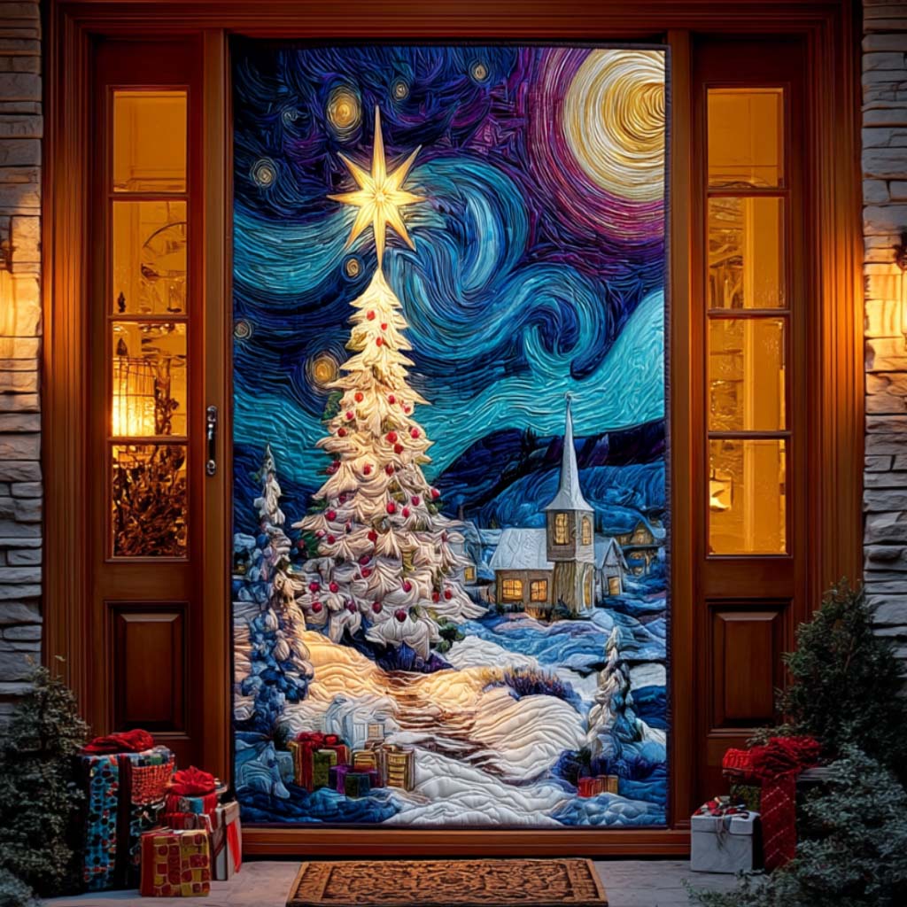 Frosty Twilight Quilted Door Cover NCU0TN107