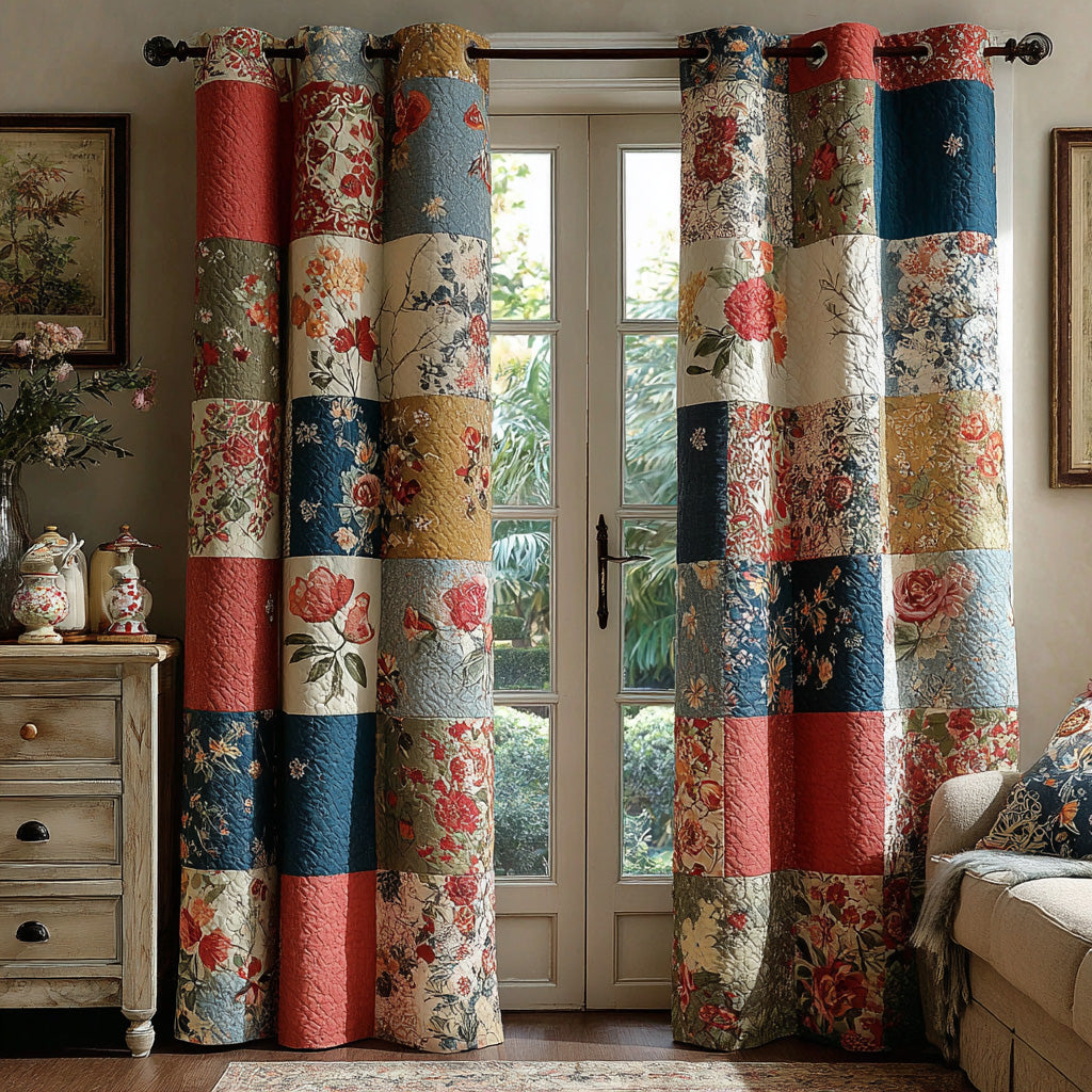 Garden Patchwork Quilted Curtains NCU0DH663