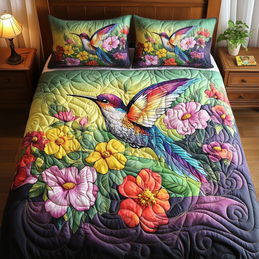 Garden Whispers 3-Piece Quilted Bedding Set NCU0NL046