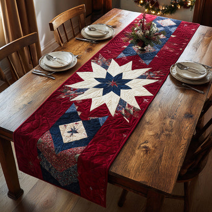 Garnet Snowflake Quilted Table Runner NCU0HNH363
