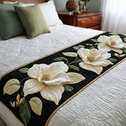 Gentle Magnolia Quilted Bed Runner NCU0TN173