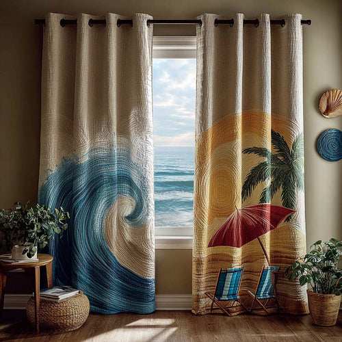 Gentle Waves Quilted Curtains NCU0QQ192