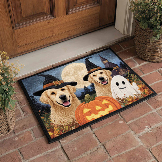 Ghost Golden Retriever Doormat NCU0HH532