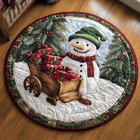 Gift Trail Frosty Quilted Round Mat NCU0DH374