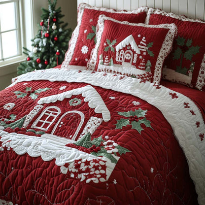 Gingerbread Detail 3-Piece Quilted Bedding Set NCU0TN33