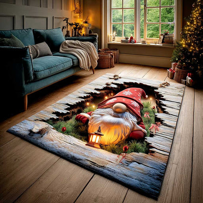 Glowing Christmas Gnome Area Rug NCU0HT217