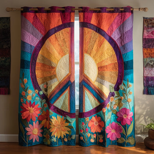 Golden Harmony Quilted Curtains NCU0VD029