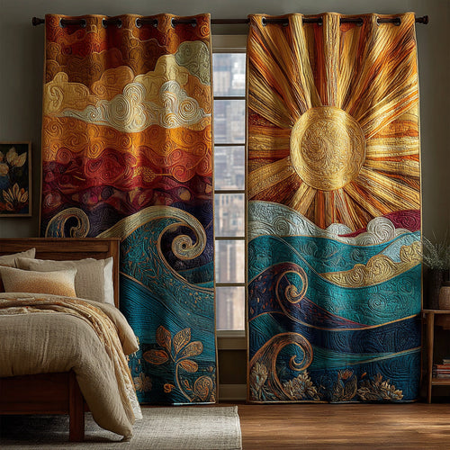 Golden Arches Quilted Curtains NCU0DH733