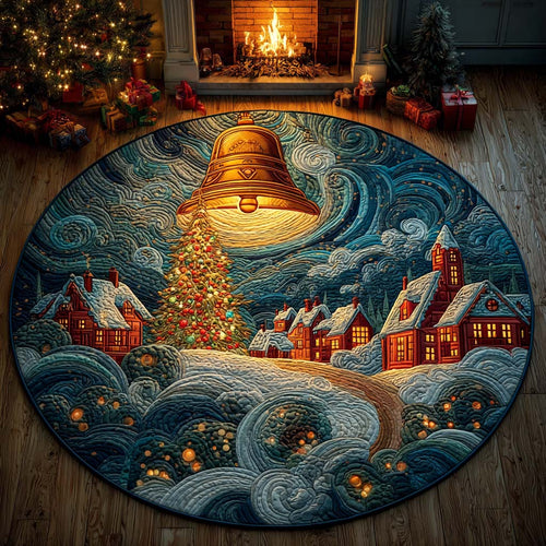 Golden Bellscape Quilted Round Mat NCU0QQ075