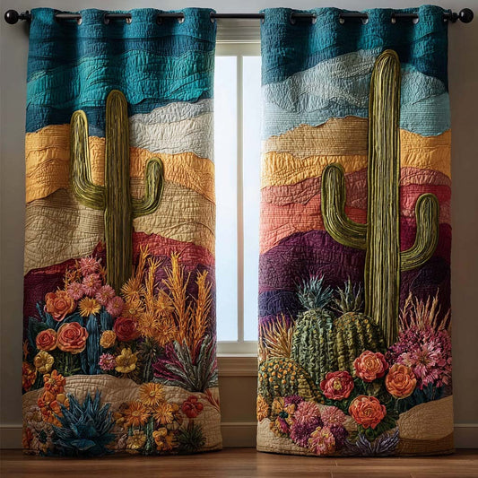 Golden Desert Glow Quilted Curtains NCU0QQ178