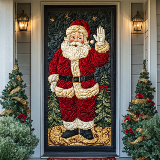 Golden Glow Santa Quilted Door Cover NCU0DH488