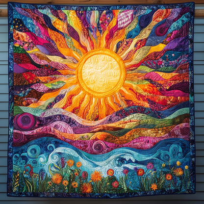 Golden Horizon Quilted Pillow Case NCU0NT1409