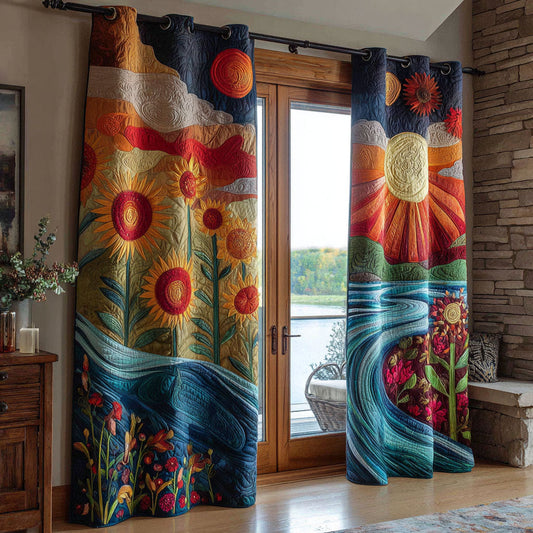 Golden Hour Reverie Quilted Curtains NCU0TP0095