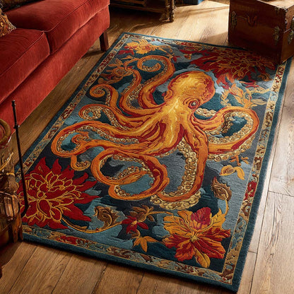 Golden Octopus Area Rug NCU0NT10045