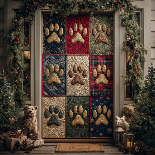 Golden Paws Quilted Door Cover NCU0DH459