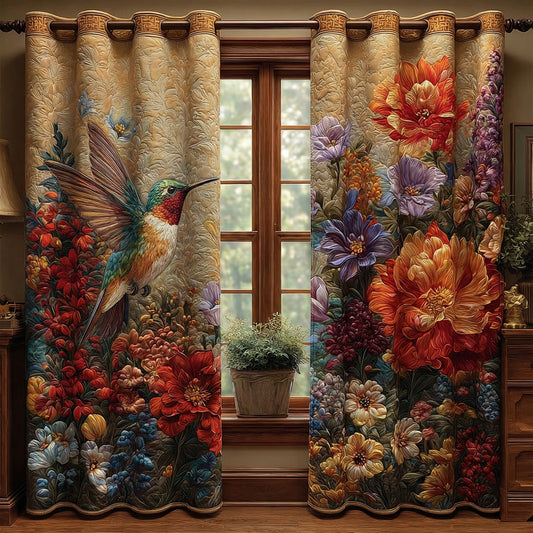 Golden Songbird Quilted Curtains NCU0DH669