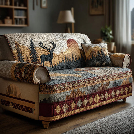 Golden Timberline Quilted Sofa Cover NCU0DH575