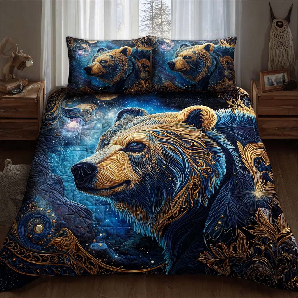 Golden Twilight 3-Piece Quilted Bedding Set NCU0QQ069