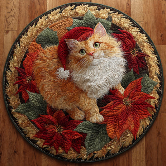 Golden Whisker Joy Quilted Round Mat NCU0DH362
