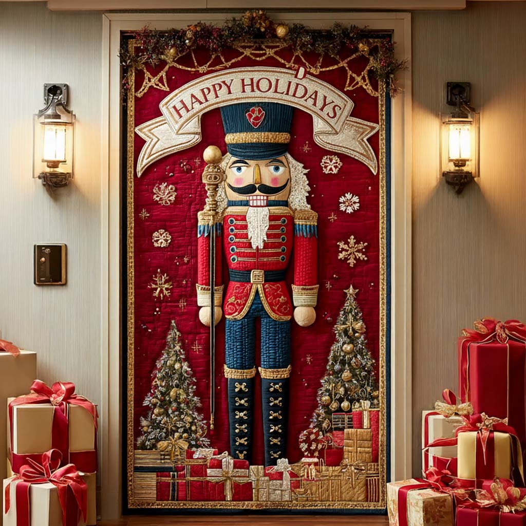 Happy Holidays Quilted Door Cover NCU0TN17