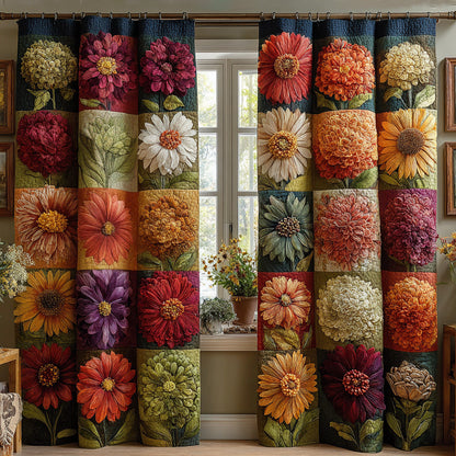 Harvest Blooms Quilted Curtains NCU0DH696