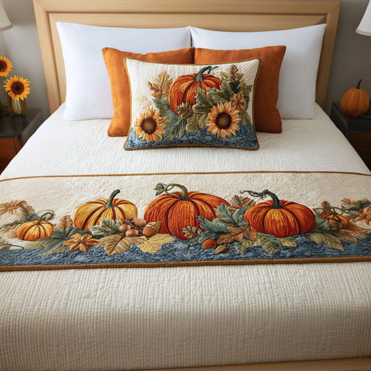 Harvest Hideaway Quilted Bed Runner NCU0PT8479