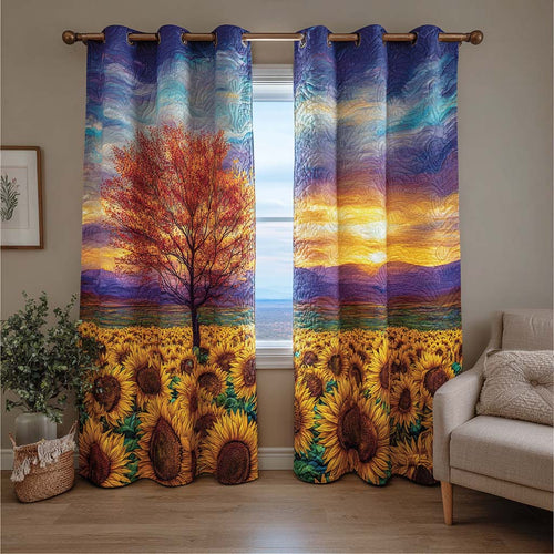 Harvest Sky Glow Quilted Curtains NCU0QQ165
