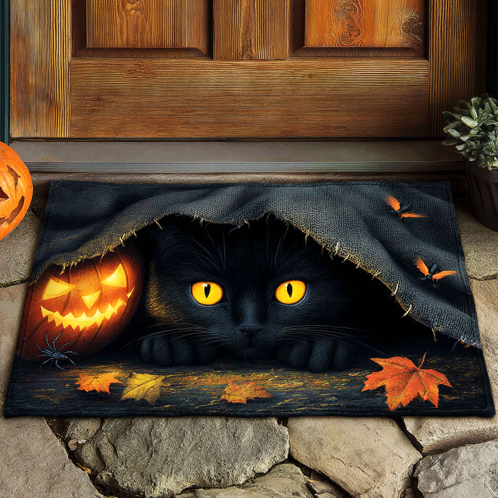 Haunted Pumpkin Cloak Doormat NCU0TD657
