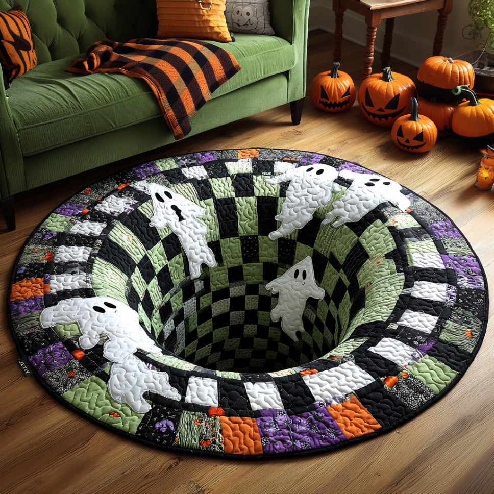 Haunted Whirl Quilted Round Mat NCU0DV7383