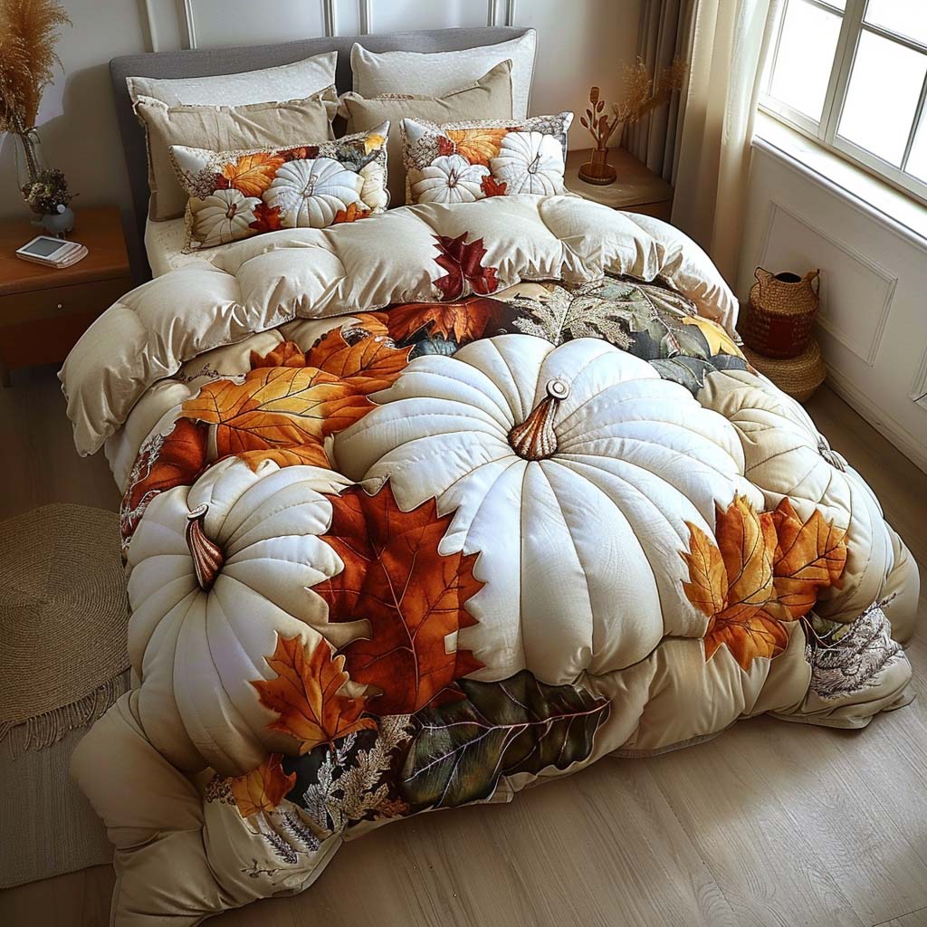 Heirloom Pumpkin 3-Piece Quilted Bedding Set NCU0QQ020