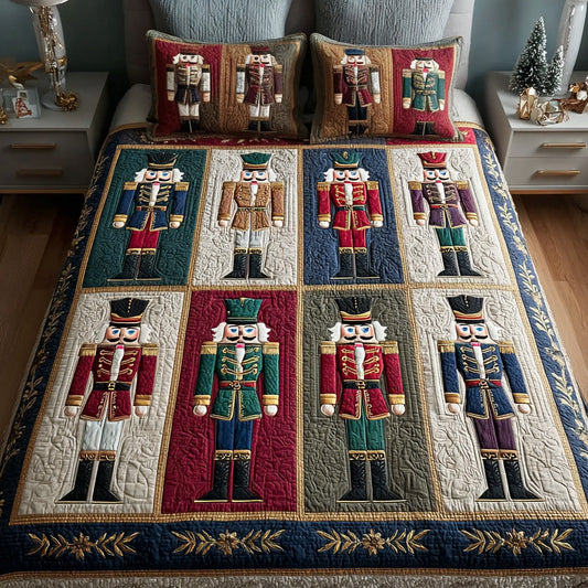 Heritage Nutcracker 3-Piece Quilted Bedding Set NCU0DH515