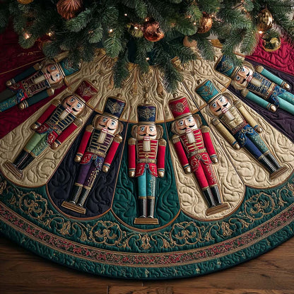 Heritage Nutcracker Christmas Quilted Tree Skirt NCU0QQ150