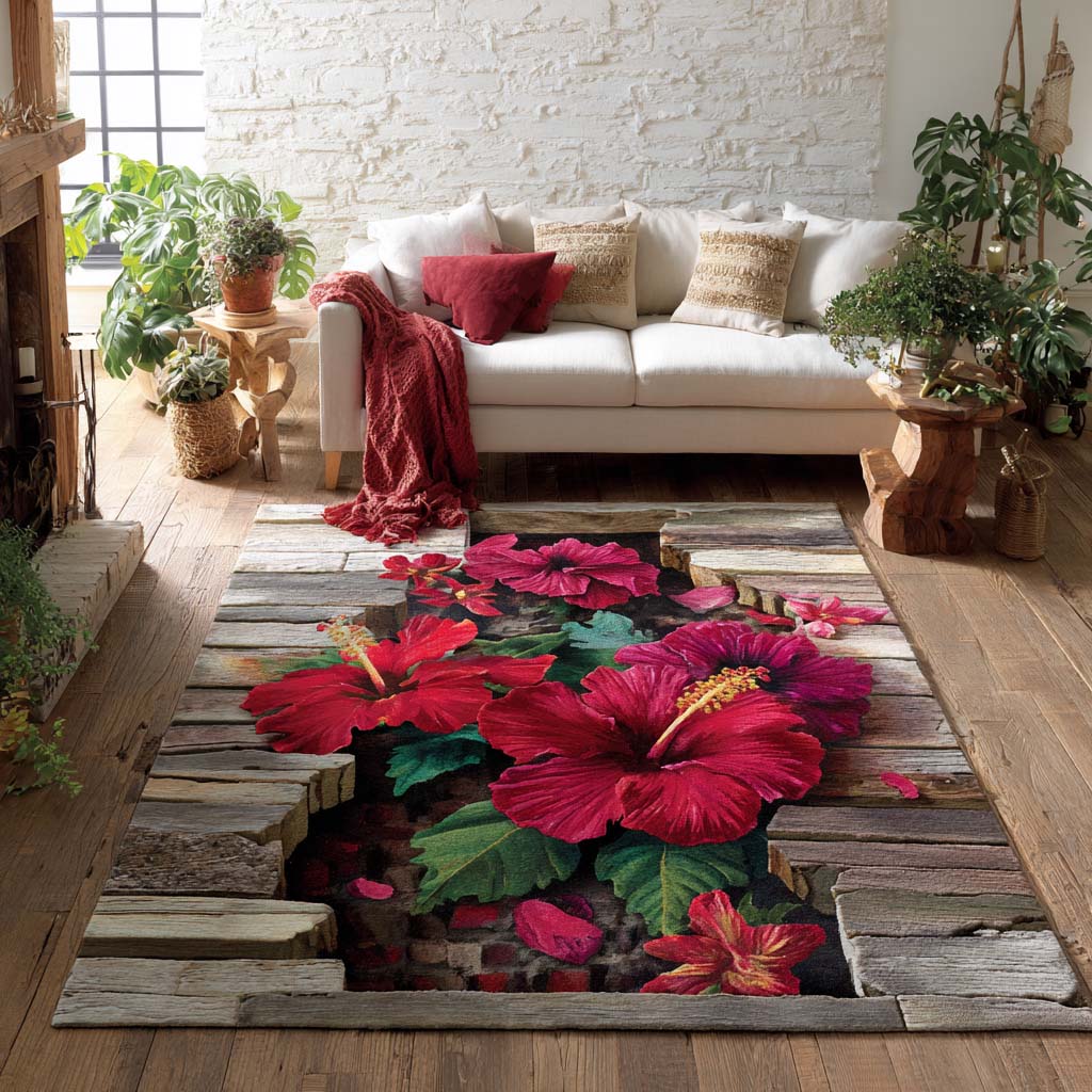 Hibiscus Charm Area Rug NCU0XD993