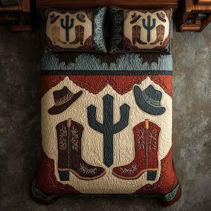 High Plains Footsteps 3-Piece Quilted Bedding Set NCU0TP0080