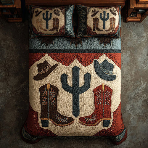 High Plains Footsteps 3-Piece Quilted Bedding Set NCU0TP0080