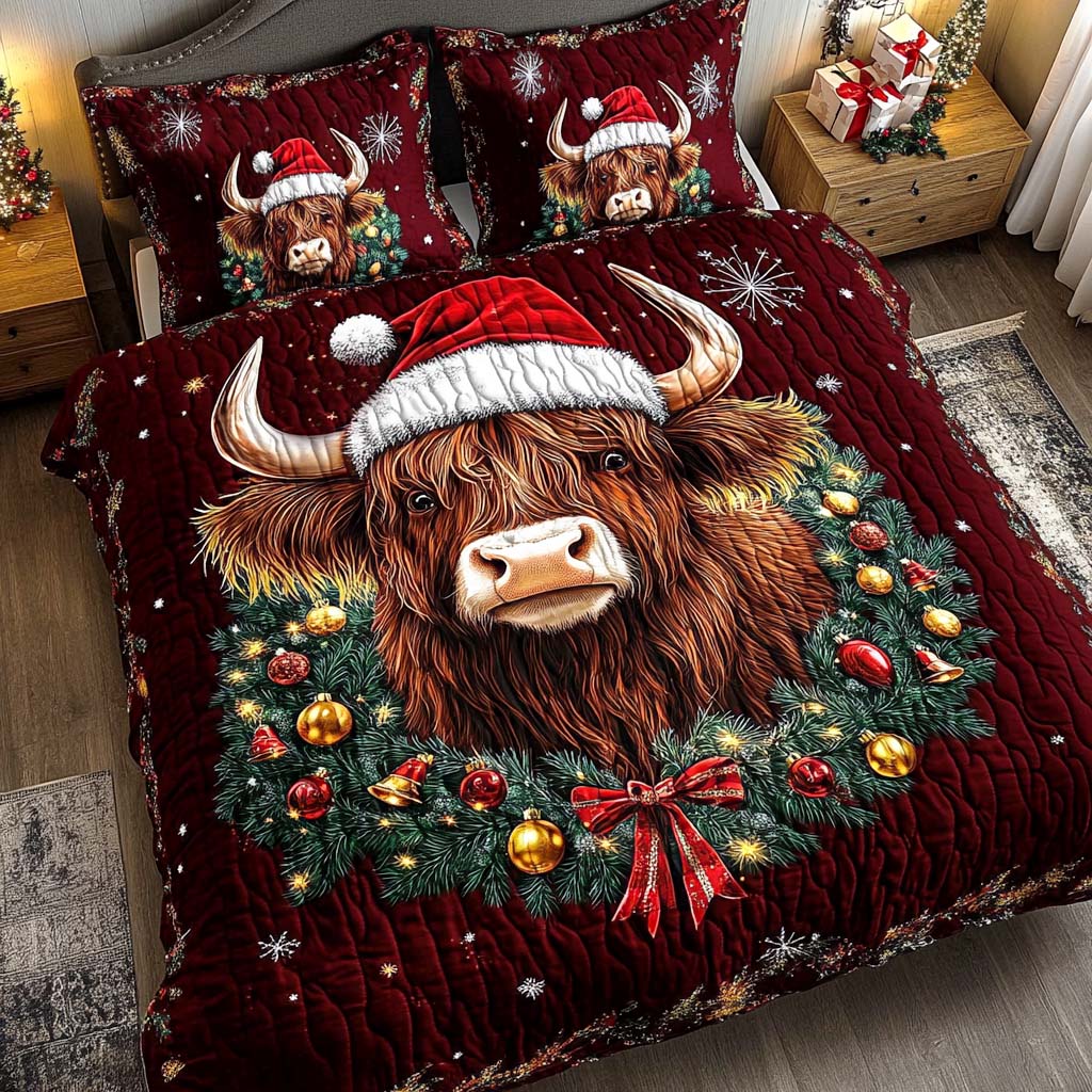 Highland Whisper 3-Piece Quilted Bedding Set NCU0NL207