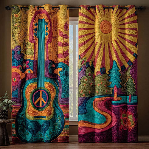 Hippie Sunburst Harmony Quilted Curtains NCU0QQ184