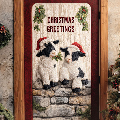Holiday Goat Friends Quilted Door Cover NCU0TP0038