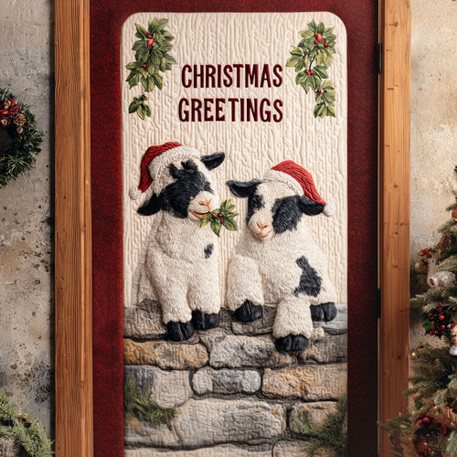 Holiday Goat Friends Quilted Door Cover NCU0TP0038