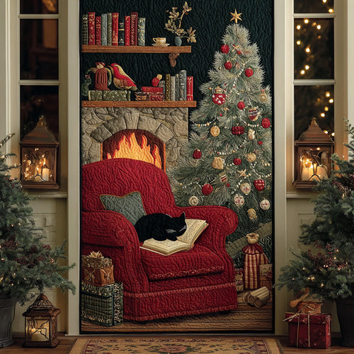 Holiday Reading Nook Quilted Door Cover NCU0DH504