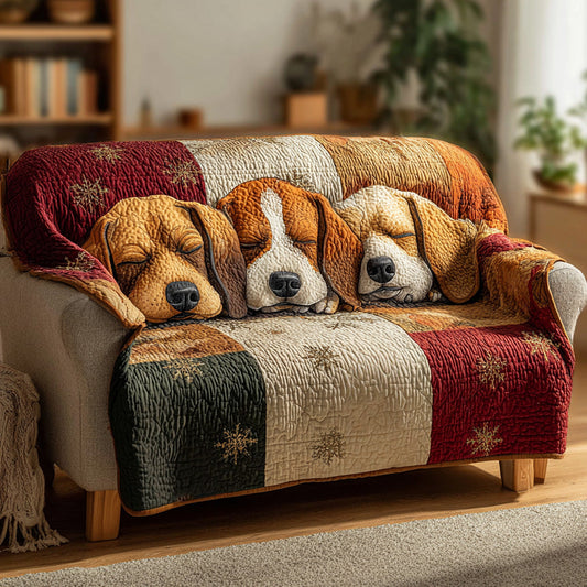 Holiday Snuggle Quilted Sofa Cover NCU0DH571