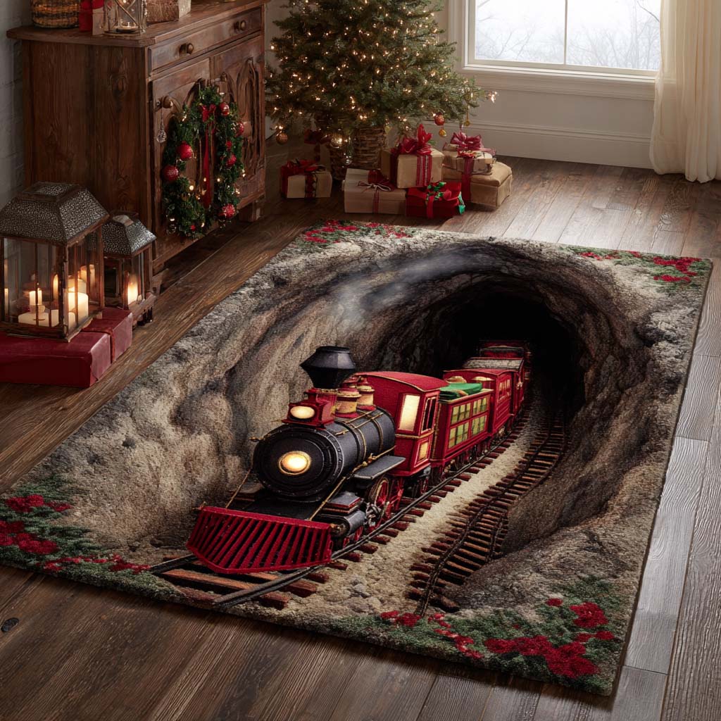 Holiday Tunnel Ride Area Rug NCU0XD1127