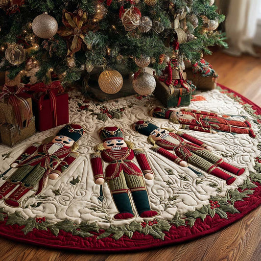 Holly Cheer Christmas Quilted Tree Skirt NCU0TN90