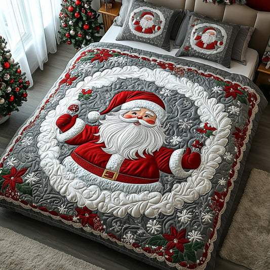Holly Jolly Night 3-Piece Quilted Bedding Set NCU0DV1945