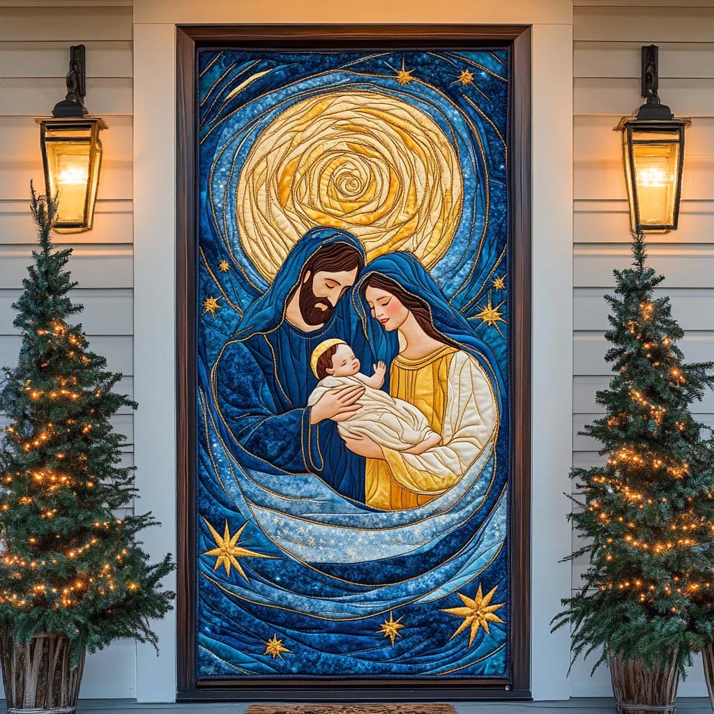 Holy Family Light Quilted Door Cover NCU0NL178