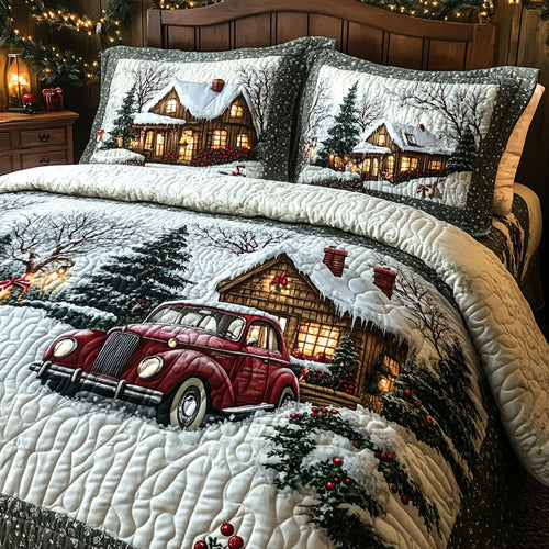 Home For Christmas 3-Piece Quilted Bedding Set NCU0DH335