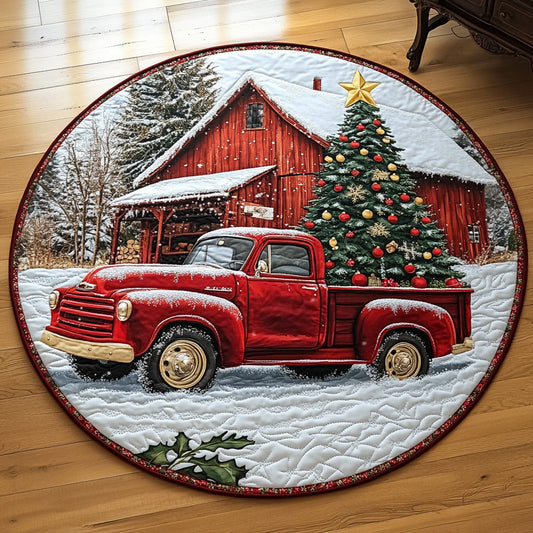 Home For Christmas Quilted Round Mat NCU0DH382